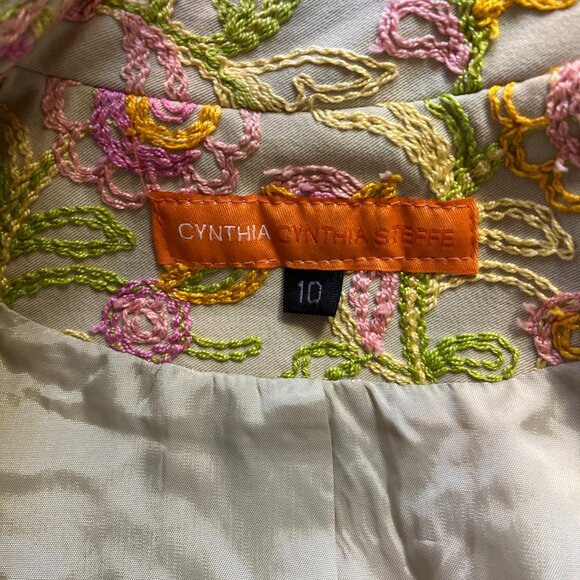 Cynthia Steffe embroidered lined embellished jacket- size 10 - Picture 6 of 8